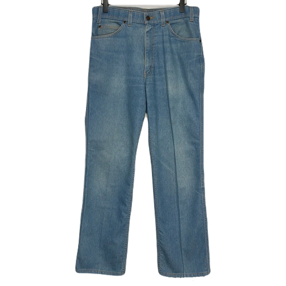 Vintage Levi's 34 X 30 Paper Tag Pleated Front Jeans Light Wash Orange Tag